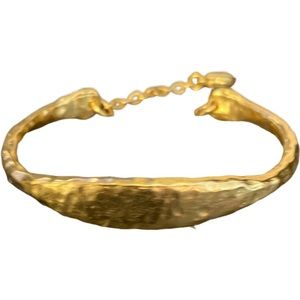 Susan Shaw hammered bracelet gold overlay